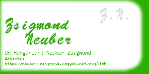 zsigmond neuber business card